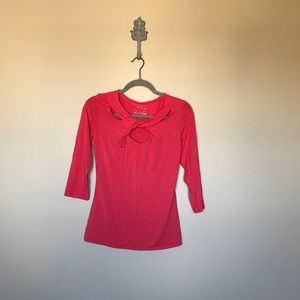 Coral 3/4 sleeve top